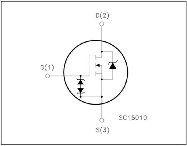 Alternative view of P5NK80Z, STP5NK80Z Mosfet Kênh-N 800V/4.3A TO-220