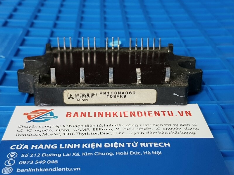 Alternative view of PM10CNA060 IGBT MITSUBISHI 10A 600V ( tháo máy )