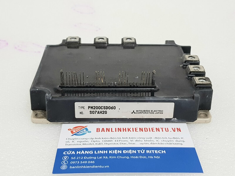 Alternative view of PM200CSD060 Module IGBT 3 Pha Mitsubishi 200A 600V
