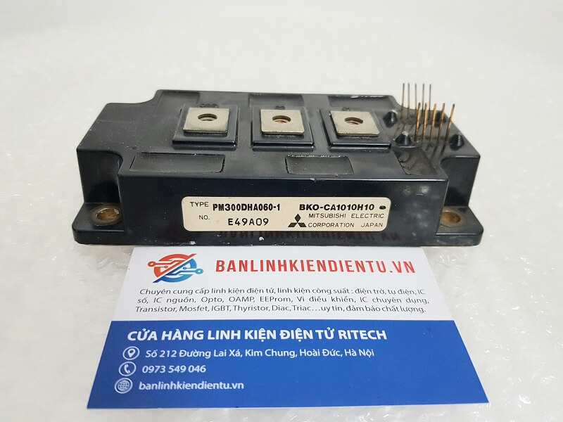 Alternative view of PM300DHA060-1 Module IGBT Mitsubishi 300A/600V (Tháo máy)