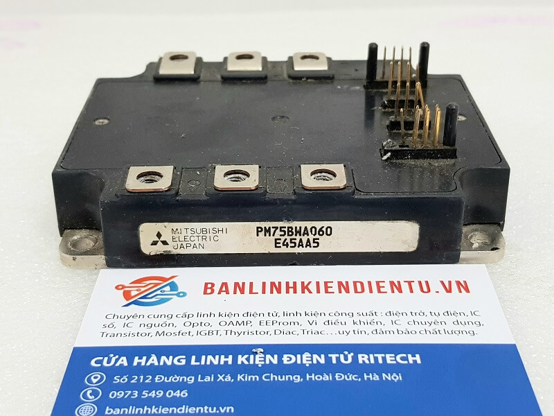 Alternative view of PM75BWA060 Module IGBT MISUBISHI 75A 600V Tháo máy