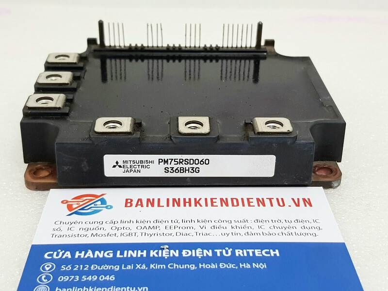 Alternative view of PM75RSD060 Module IGBT MITSUBISHI 75A 600V Tháo máy