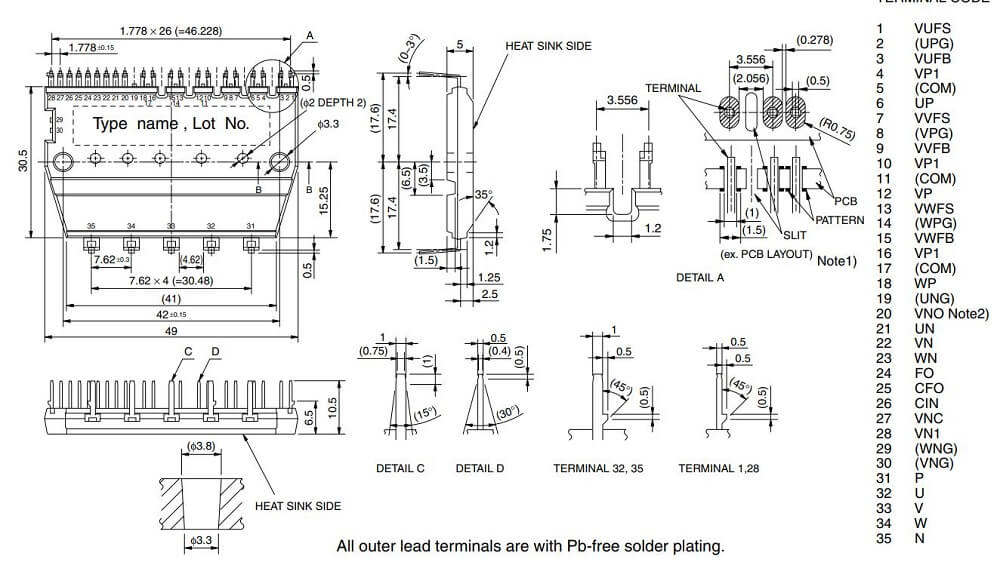 Sơ đồ chân PS21565-P
