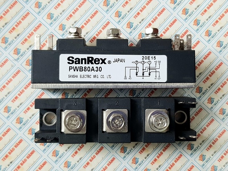 Alternative view of PWB80A30 Thyristor Sanrex 80A 300V