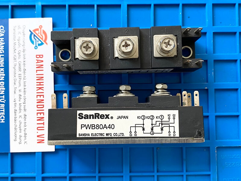 Alternative view of PWB80A40 Thyristor Sanrex 80A 400V