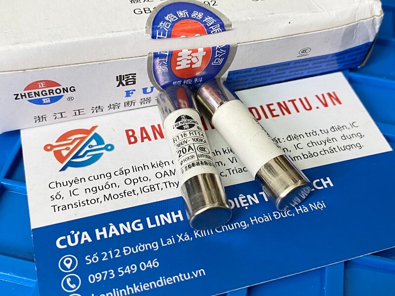 Alternative view of Cầu chì sứ RO15 RT18 RT14 20A 380VAC kích thước 10x38mm
