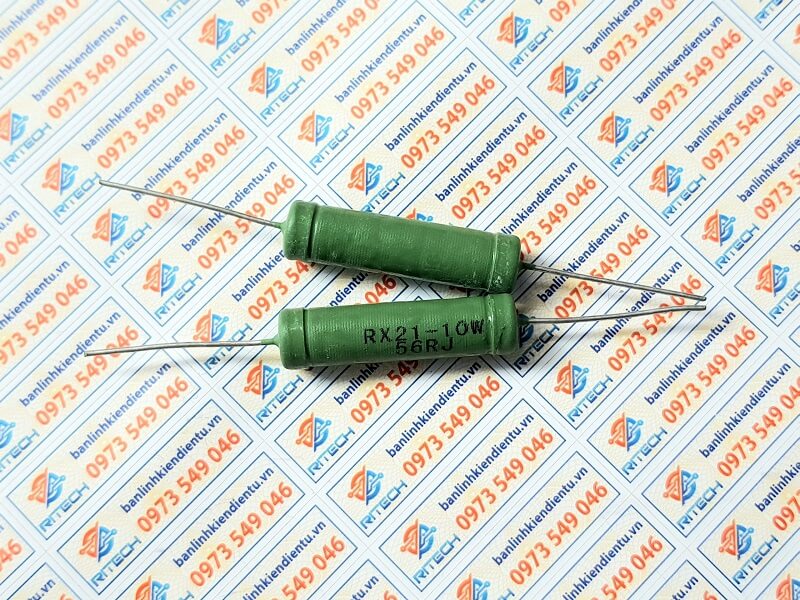 Alternative view of RX21-10W 56RJ Điện trở dây quấn 10W 56R