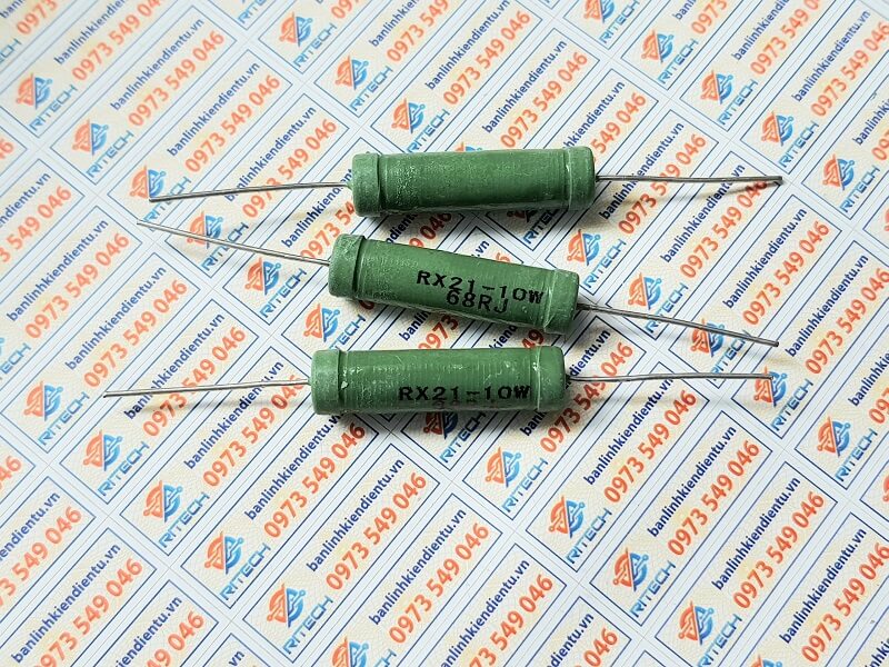 Alternative view of RX21-10W 68RJ Điện trở dây quấn 10W 68R