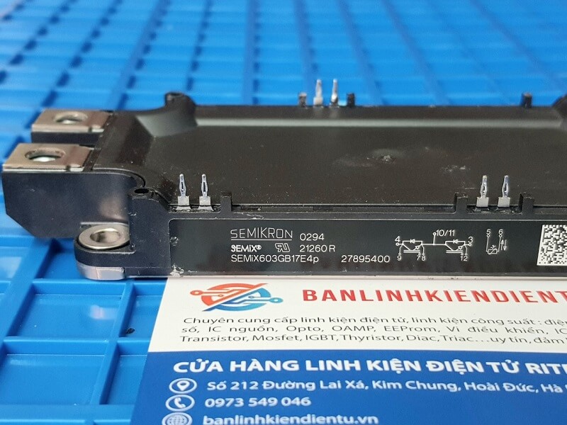 Alternative view of SEMiX603GB17E4p Module IGBT Semikron 600A 1700V (Tháo máy)