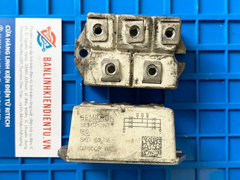 SKD62/16 SKD 162/16 Diode cầu 60A 1600V (tháo máy) - Ảnh 4