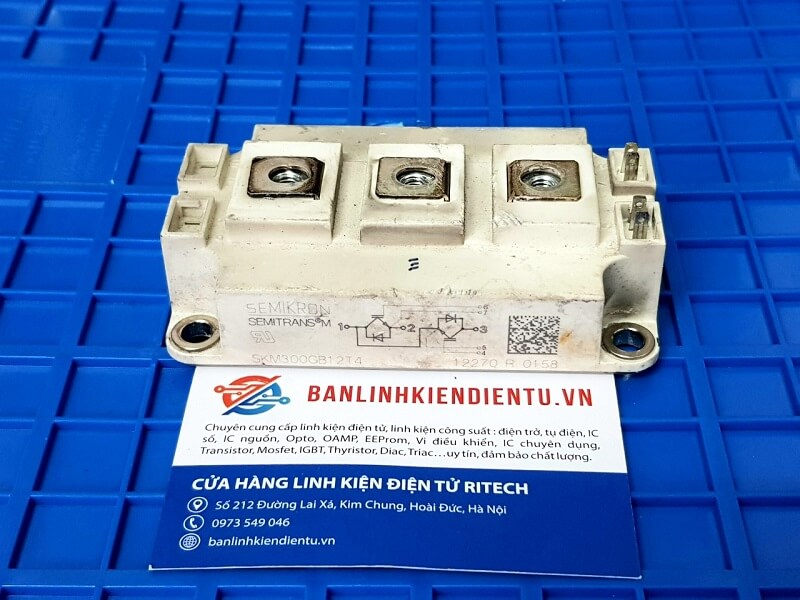 Alternative view of SKM300GB12T4 Module IGBT SEMIKRON 300A 1200V (tháo máy)