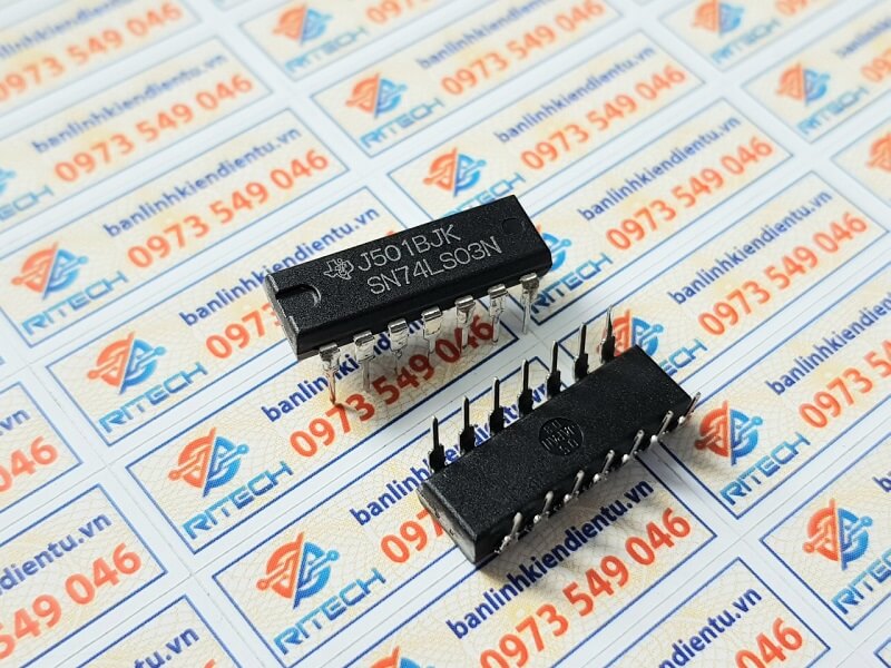Alternative view of SN74LS03N, 74LS03 IC số DIP-14