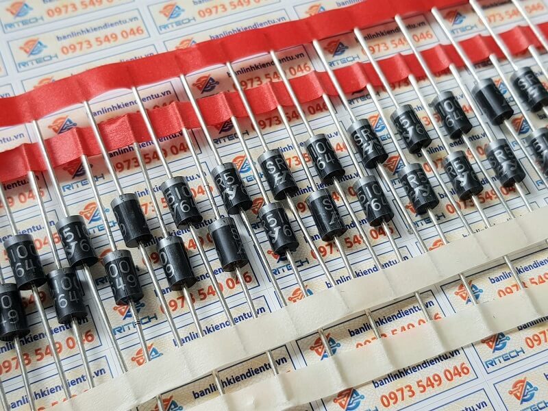 Alternative view of Diode Schottky SR5100 DO-201AD 5A 100V