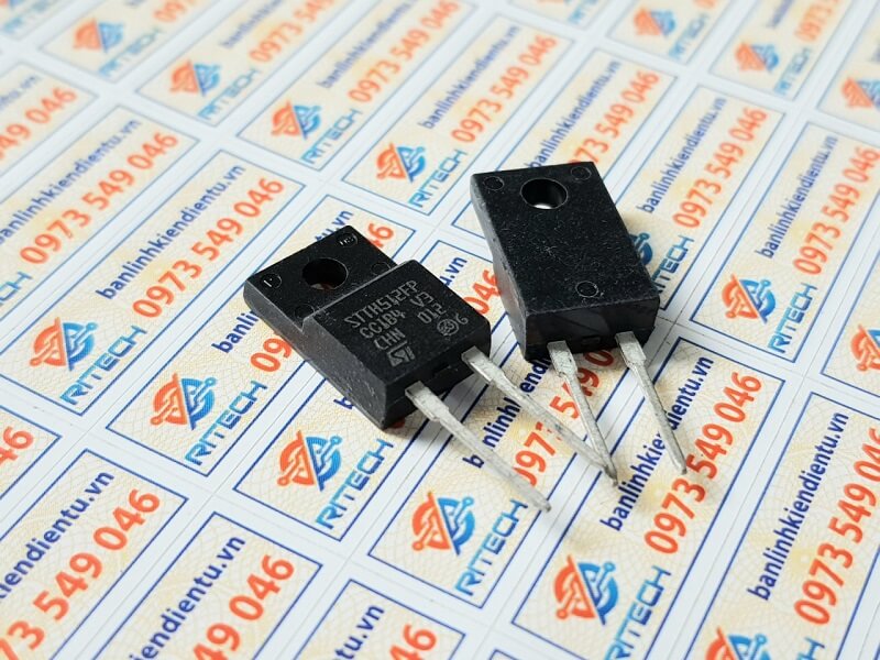 Alternative view of STTH512FP Ultrafast Recovery Diode 5A/1200V TO-220FPAC