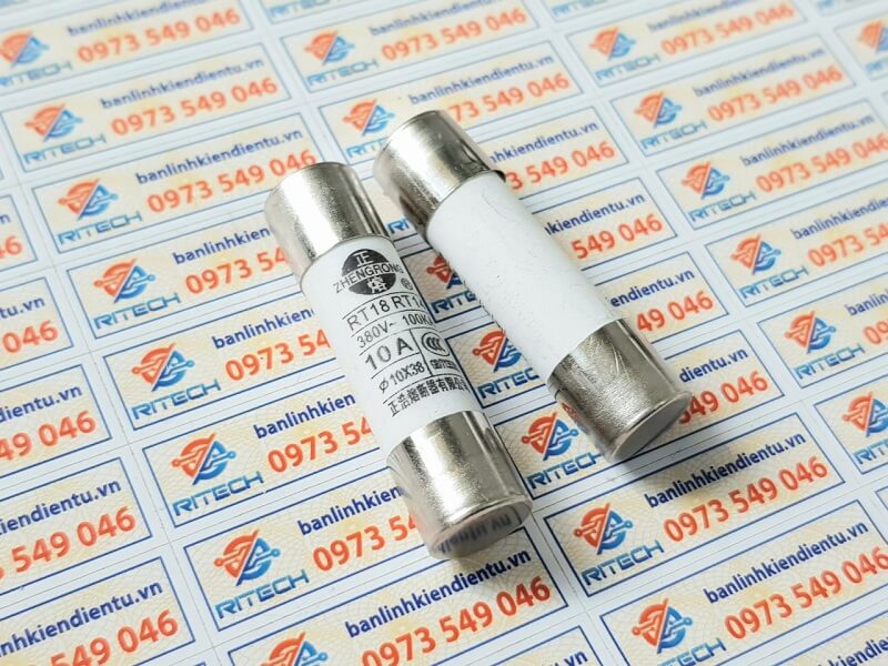 Cầu chì sứ RO15 RT18 RT14 10A kích thước 10x38mm