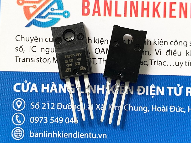 Alternative view of T835T-8FP Triac 8A 800V TO-220