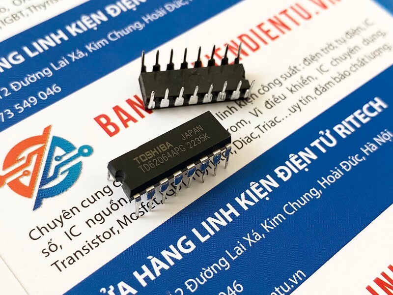 Alternative view of TD62064AP, TD62064APG, 62064 IC Chức Năng DIP-16