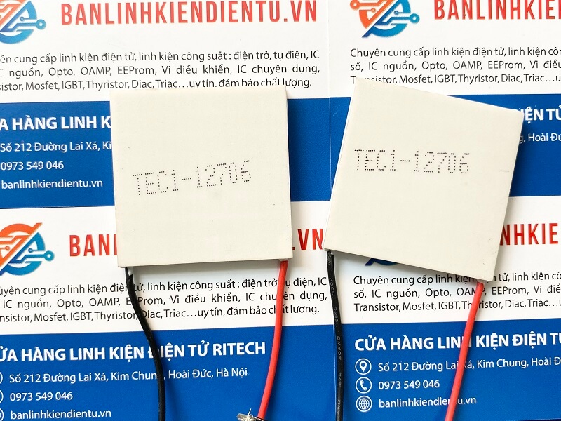 Sò nóng lạnh TEC1-12706 6.4A 14.4-16.4V kích thước 40x40x3.8mm - Ảnh 3