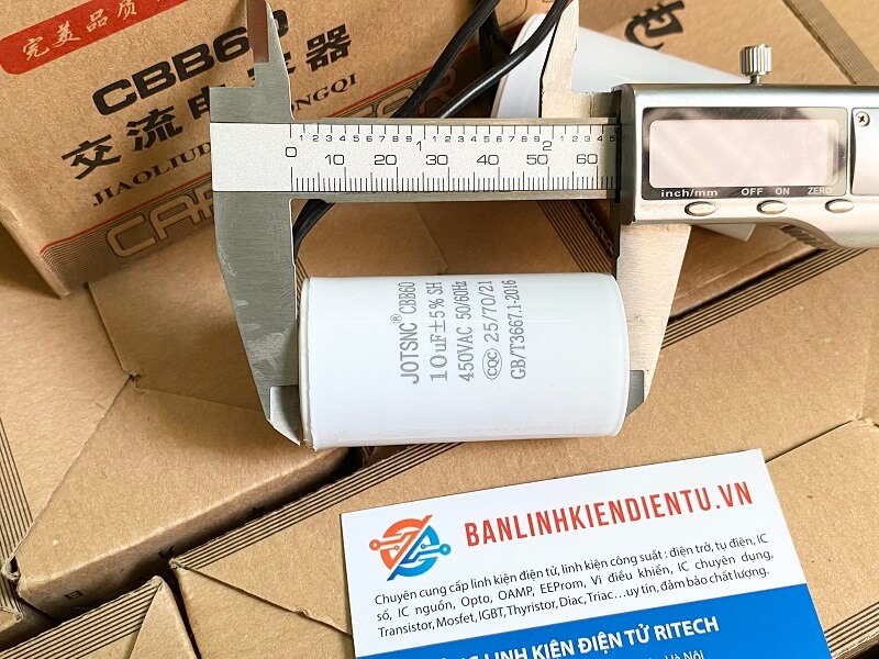 Tụ khởi động CBB60 10uF 450V - Ảnh 5