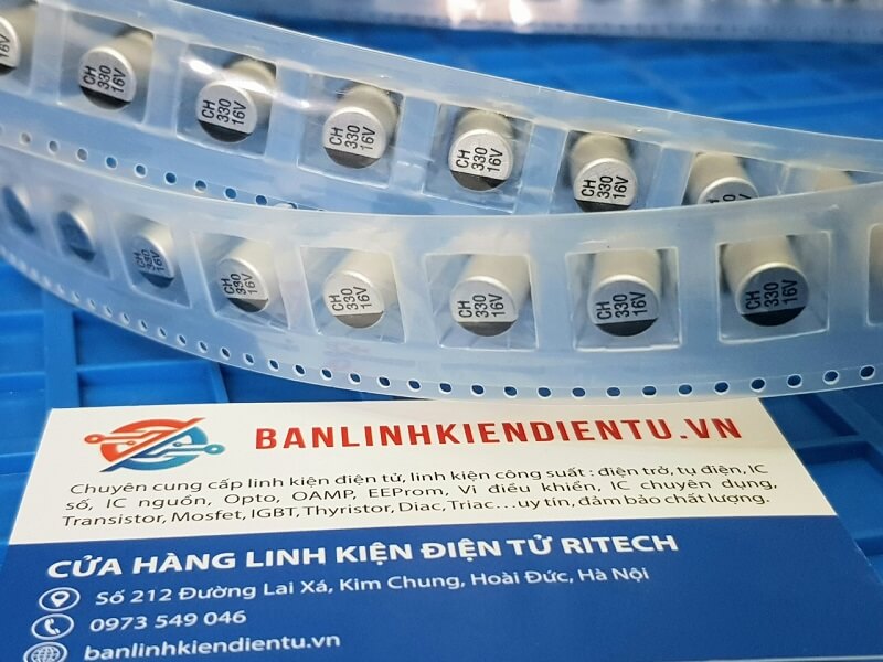 Alternative view of Tụ nhôm 330uF 16V kích thước 8×10.2mm