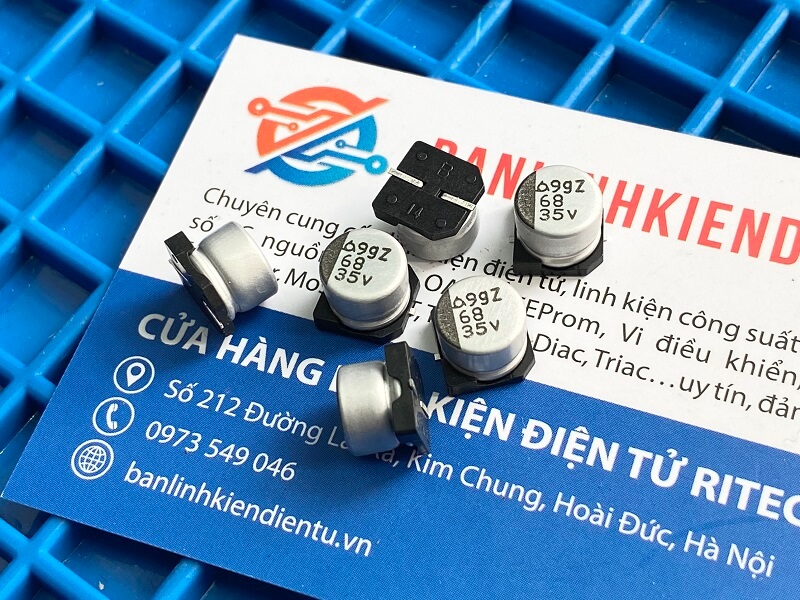Tụ nhôm 68uF 35V SMD kích thước 6x8mm