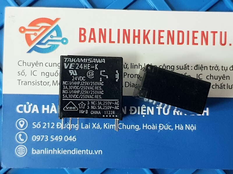 VE24HE-K 24HE-K 24VDC Relay Takamisawa - Ảnh 3