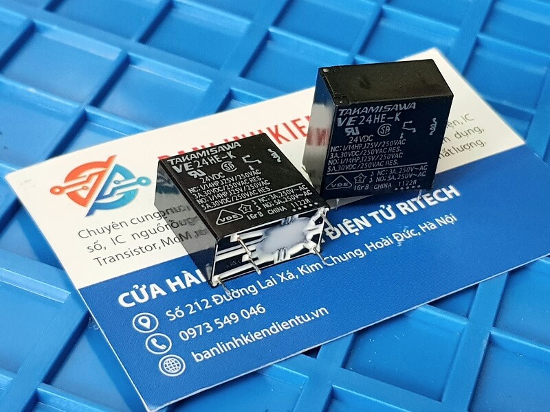 Alternative view of VE24HE-K 24HE-K 24VDC Relay Takamisawa