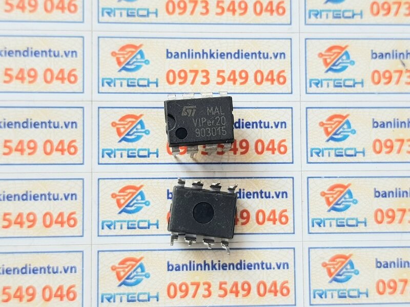 Alternative view of VIPER20, VIPER20A IC nguồn DIP-8
