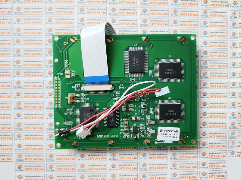 Alternative view of WG160128B-YYH-N Màn hình LCD cho máy công nghiệp