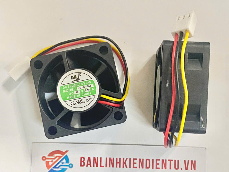 Quạt tản nhiệt YM1204PKS1 0.1A 12V 40x40x20mm 3 dây - Ảnh 2