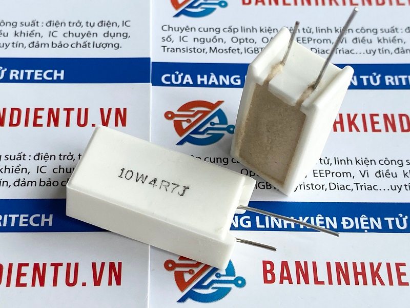 điện trở 4.7R 10W chân đứng