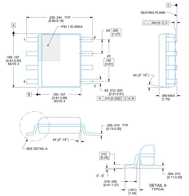 Pin Ic Ina118 INA118U INA118 IC chức năng SOP-8