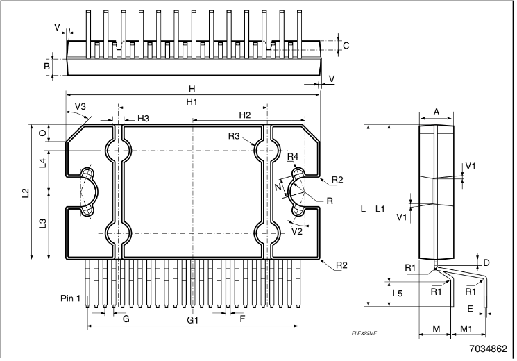 IC TDA7388 Khuếch Đại Flexiwatt25