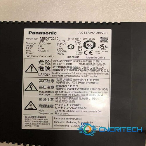 Alternative view of Servo Panasonic MBDJT2210 400w chuyên cho máy in