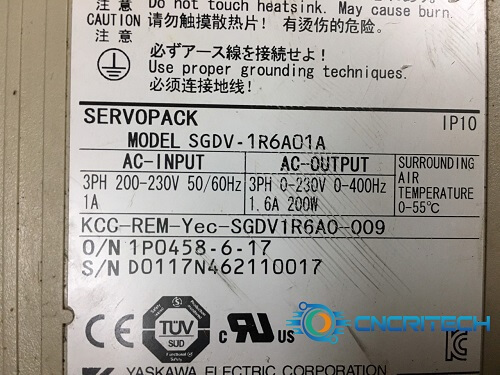 Servopack Yaskawa Sigma 5 SGDV-1R6A01A 200w tháo máy - Ảnh 2