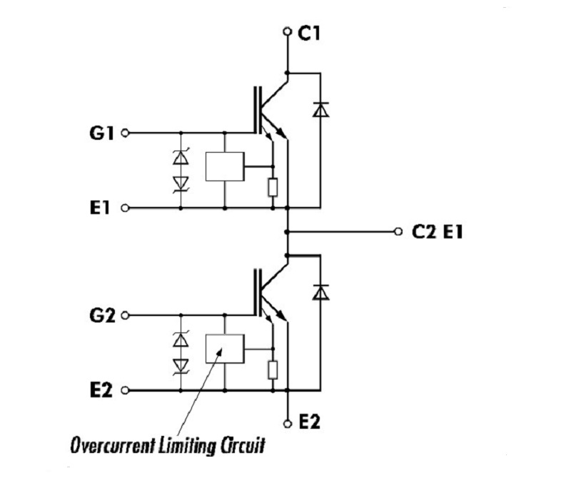 Alternative view of 2MBI200NK-060-01, A50L-0001-0260/N IGBT Fuji 200A 600V