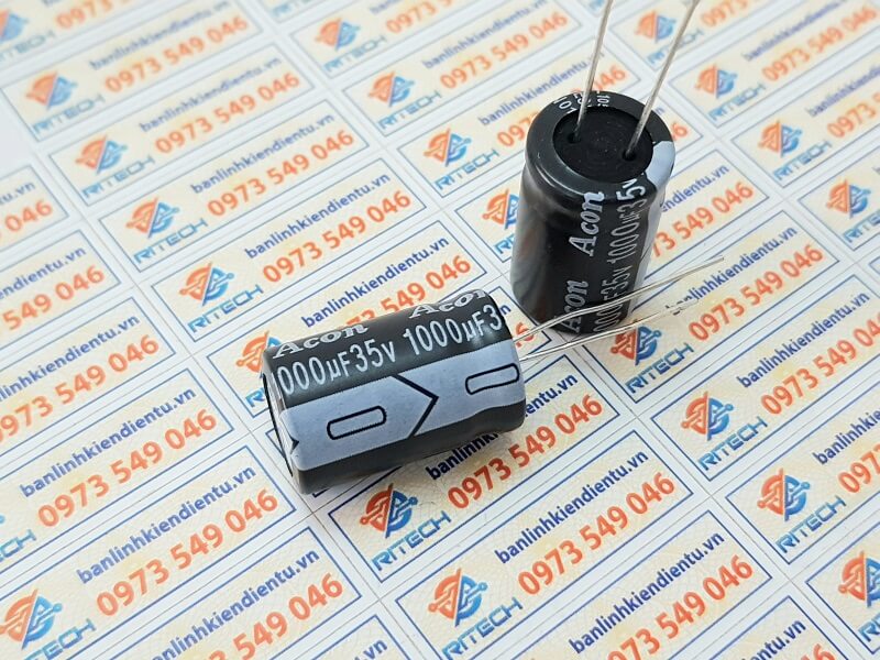 Tụ Hóa Acon 1000uF 35V kích thước 13x21mm