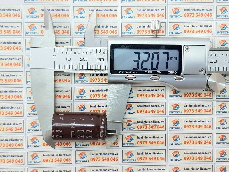 Tụ hóa 220UF 200V kích thước 18x32mm - Ảnh 3