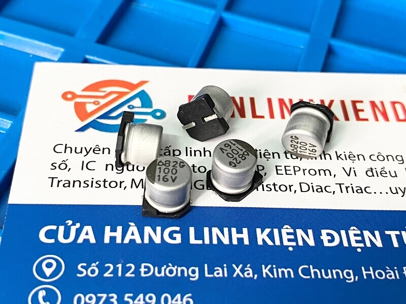 Tụ nhôm 100uF 16V kích thước 6.3x5.4mm