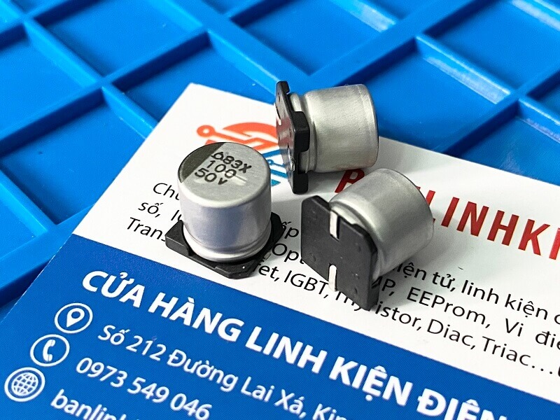 Tụ nhôm 100uF 50V kích thước 10×10.2mm