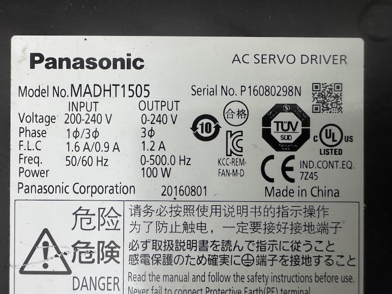 Bộ điều khiển Servo Panasonic MADHT1505 dòng A5 100w - Ảnh 3