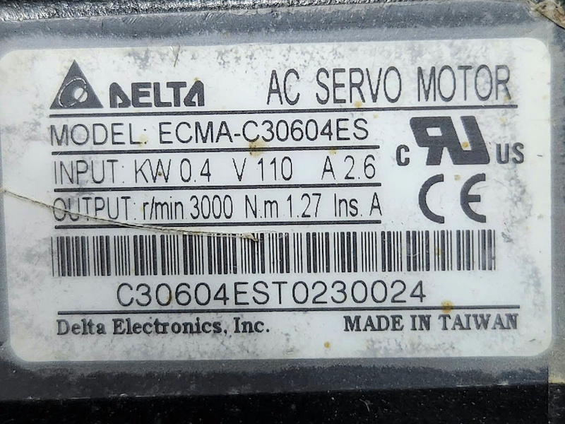 Alternative view of Motor servo AC Delta ECMA‑C30604ES