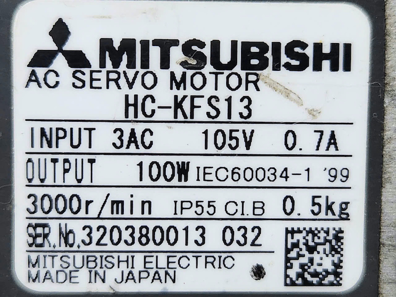 Alternative view of Motor servo AC Mitsubishi HC‑KFS13
