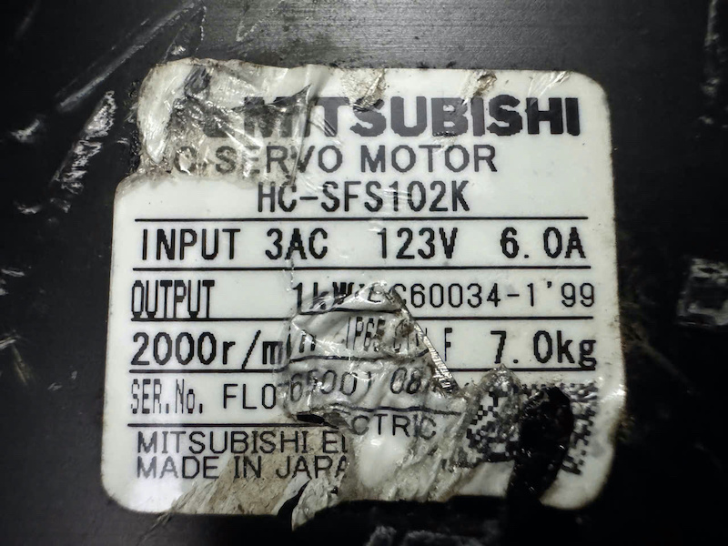 Động cơ servo Mitsubishi HC-SFS102K - Ảnh 2