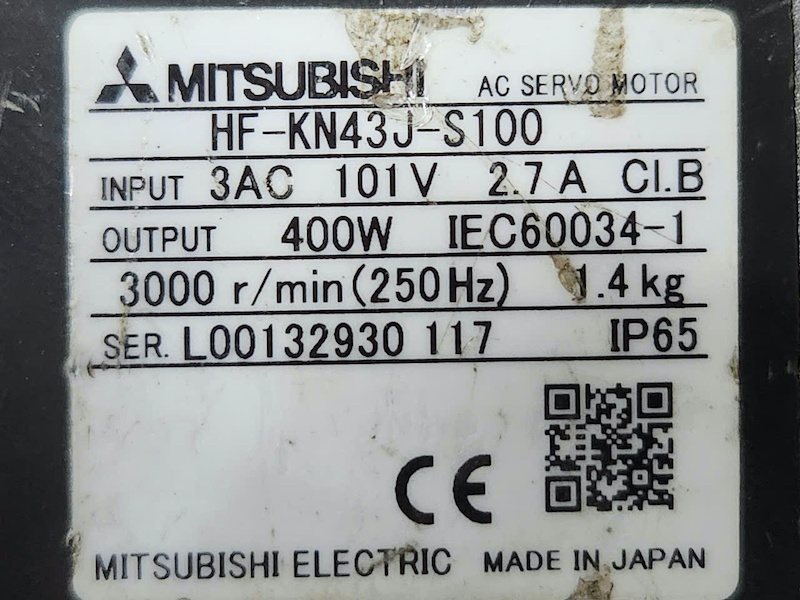 Alternative view of Motor servo AC Mitsubishi HC‑KN43J‑S100