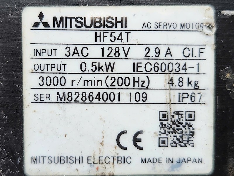 Alternative view of Motor servo AC Mitsubishi HF54T