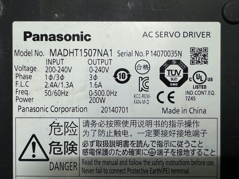 Bộ điều khiển Servo Panasonic MADHT1507NA1 - Ảnh 2