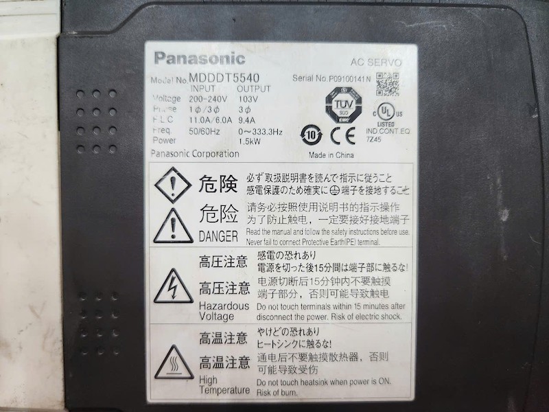 Alternative view of Bộ điều khiển  Servo  Panasonic MDDDT5540