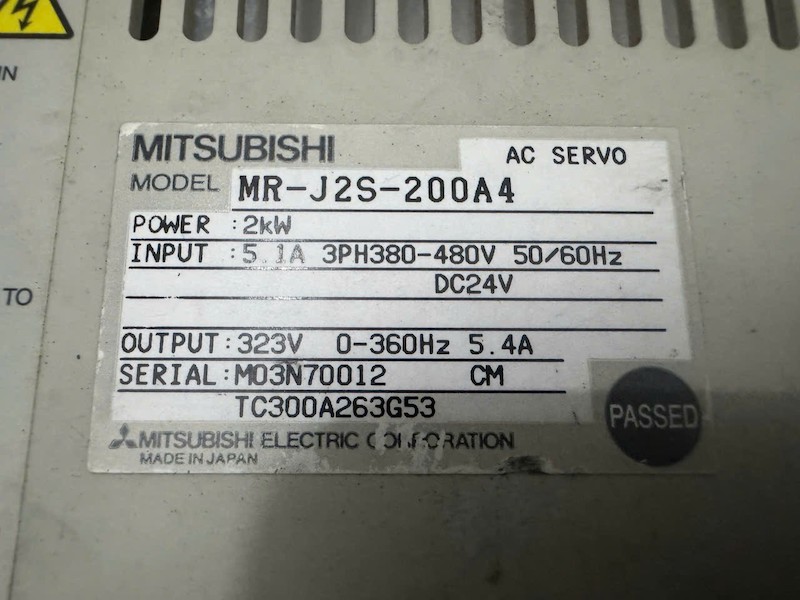 Alternative view of Bộ khuếch đại servo Mitsubishi MR‑J2S‑200A4