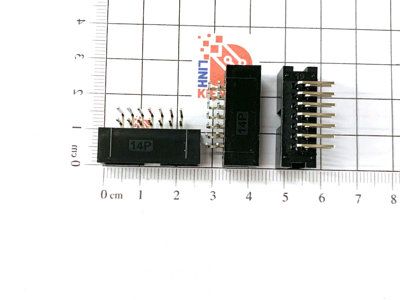 Đầu nối IDE14 đực cong 2.54mm DC3-14P 14 chân Cong